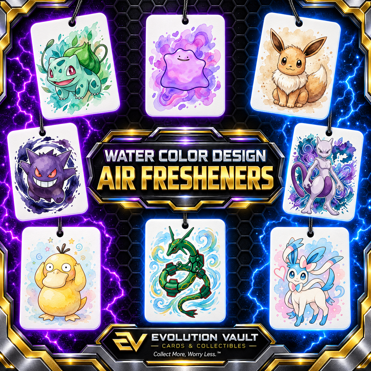 Air Freshener Designs - Pokemon Light Water Color