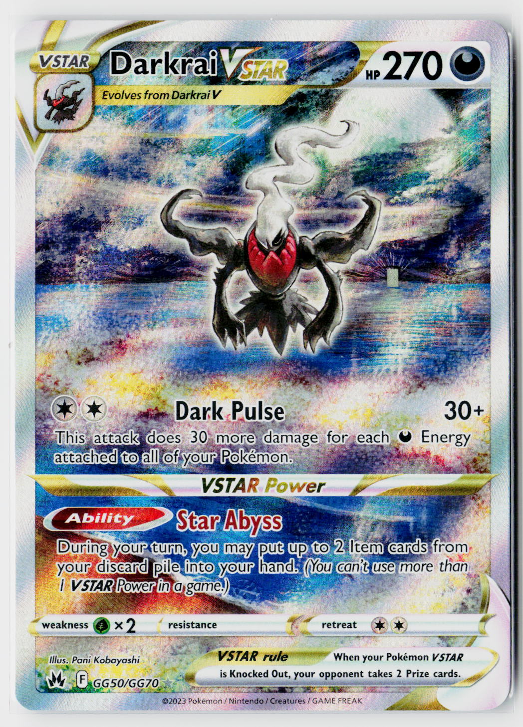 Crown Zenith: Galarian Gallery #GG50/GG70 Darkrai VSTAR