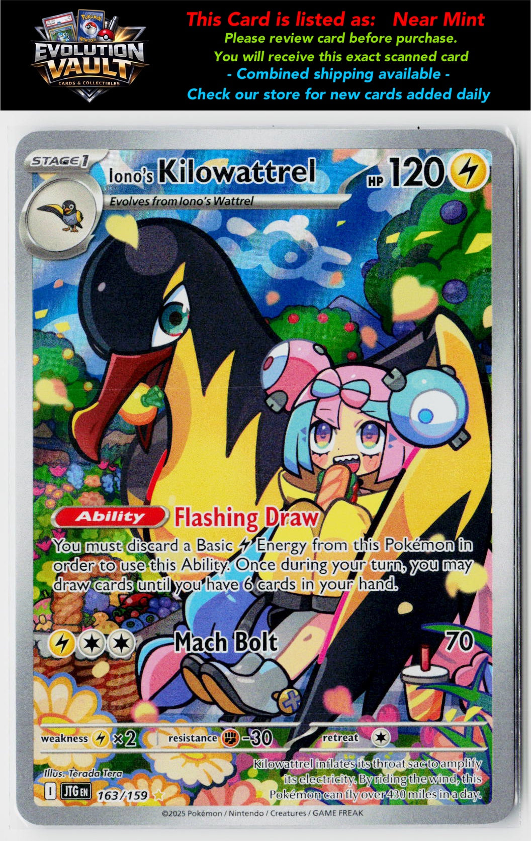 SV09: Journey Together #163/159 Iono's Kilowattrel