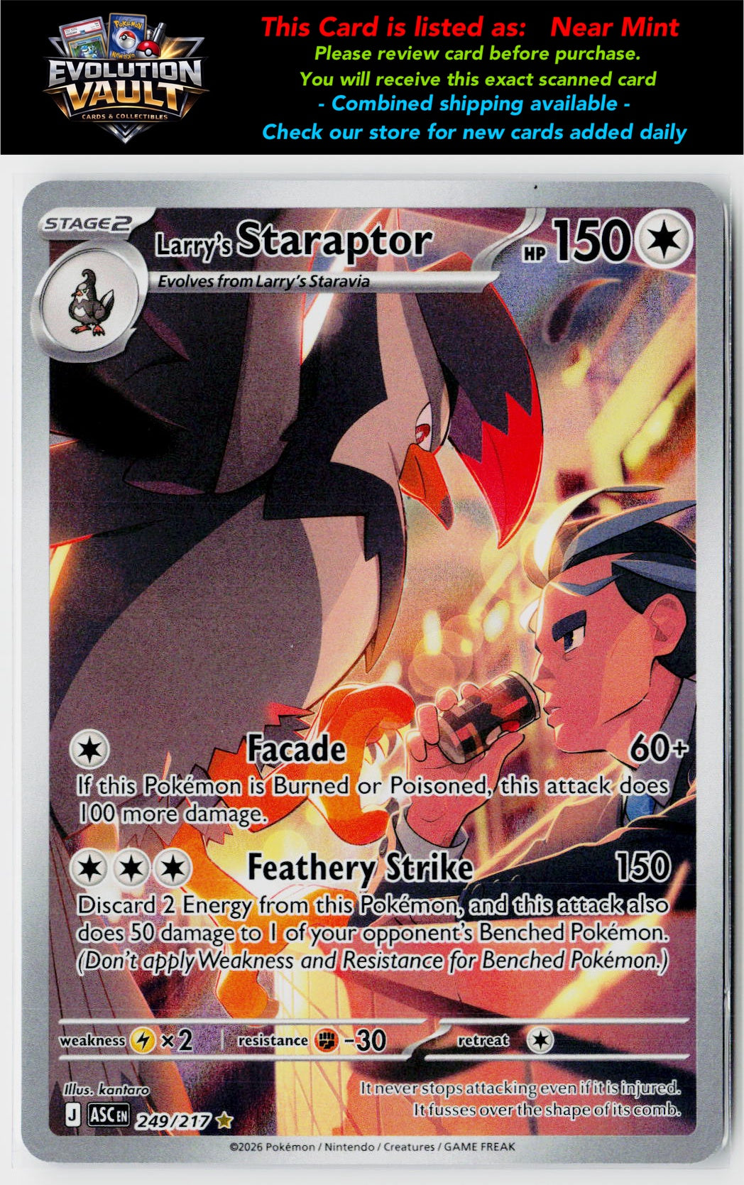 ME: Ascended Heroes #249/217 Larry's Staraptor