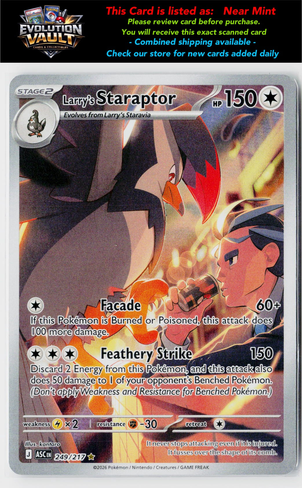 ME: Ascended Heroes #249/217 Larry's Staraptor