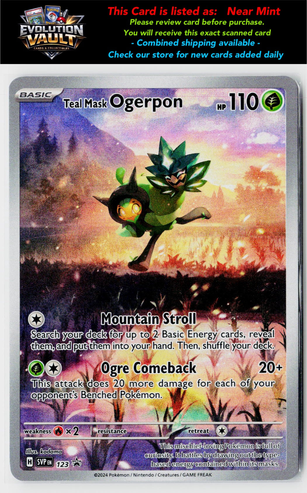 SV: Scarlet & Violet Promo Cards #123 Teal Mask Ogerpon