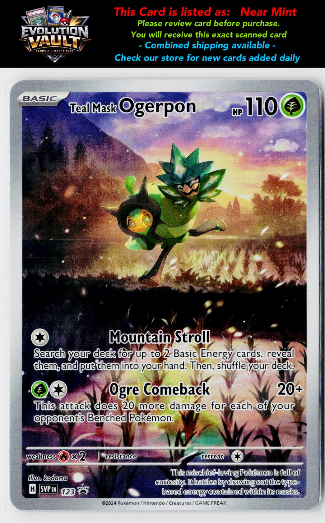 SV: Scarlet & Violet Promo Cards #123 Teal Mask Ogerpon