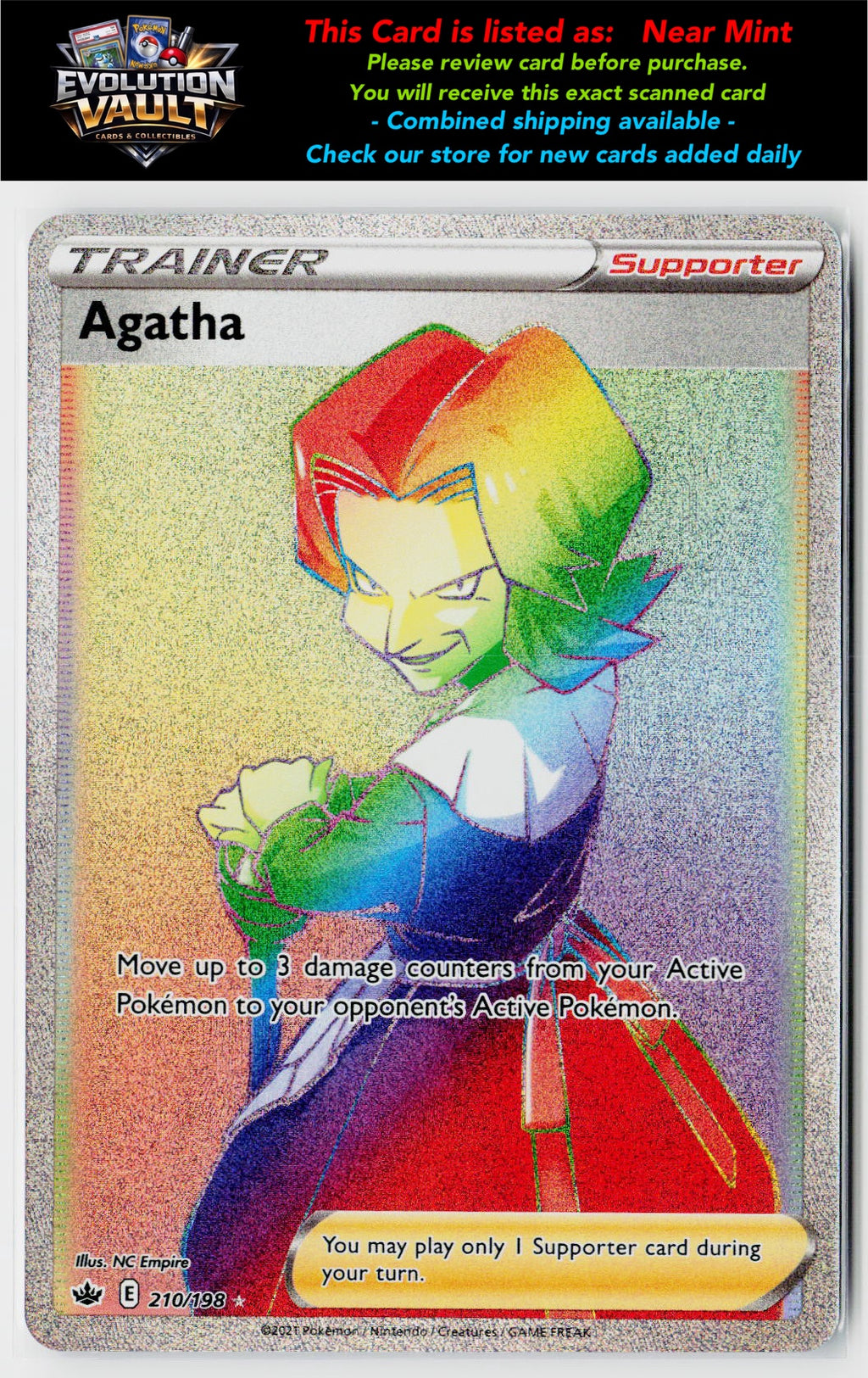 SWSH06: Chilling Reign #210/198 Agatha (Secret)