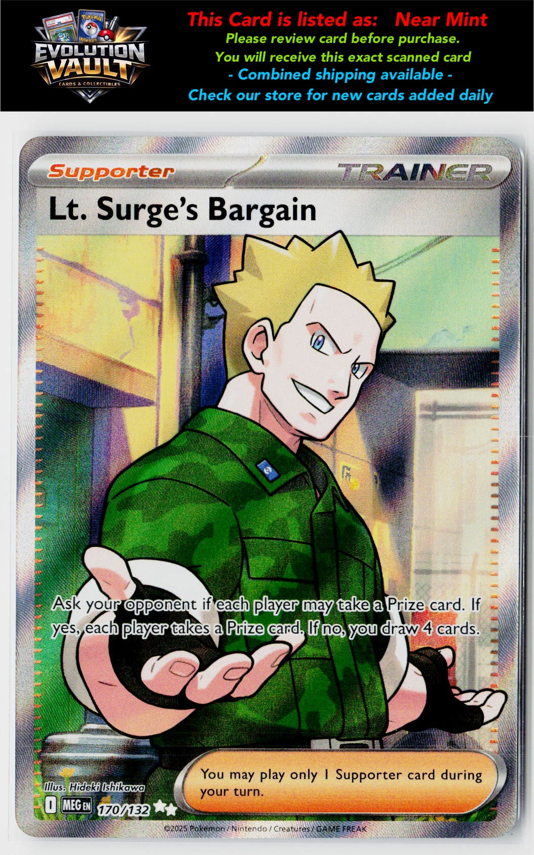 ME01: Mega Evolution #170/132 Lt. Surge's Bargain
