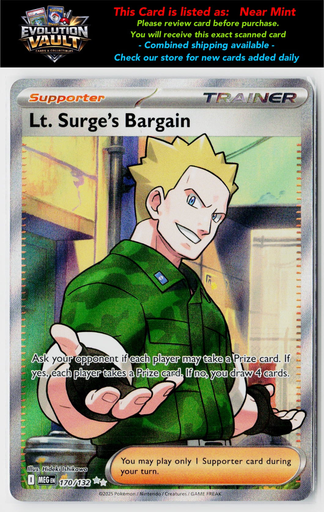 ME01: Mega Evolution #170/132 Lt. Surge's Bargain