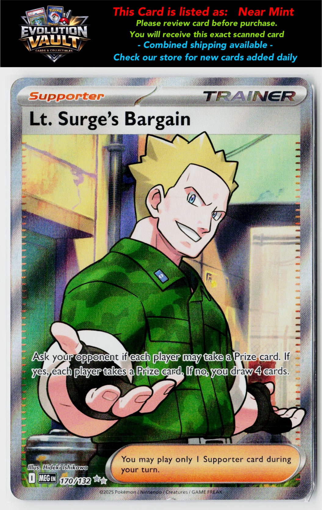ME01: Mega Evolution #170/132 Lt. Surge's Bargain