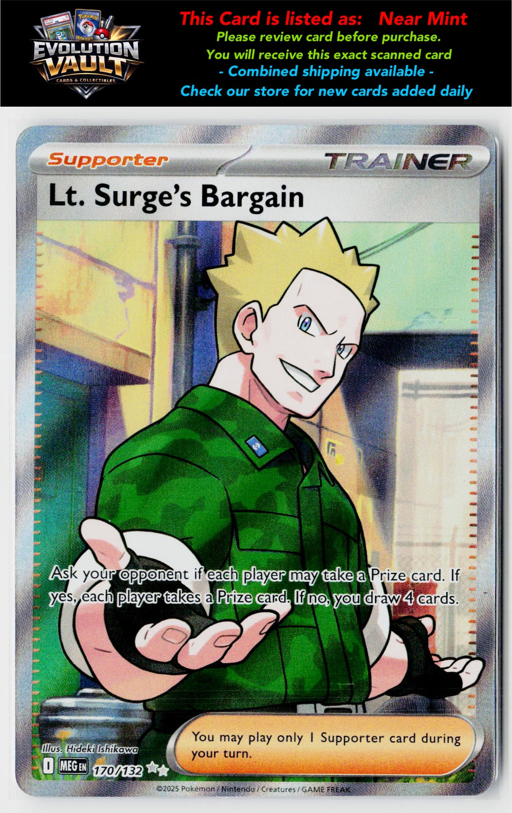 ME01: Mega Evolution #170/132 Lt. Surge's Bargain