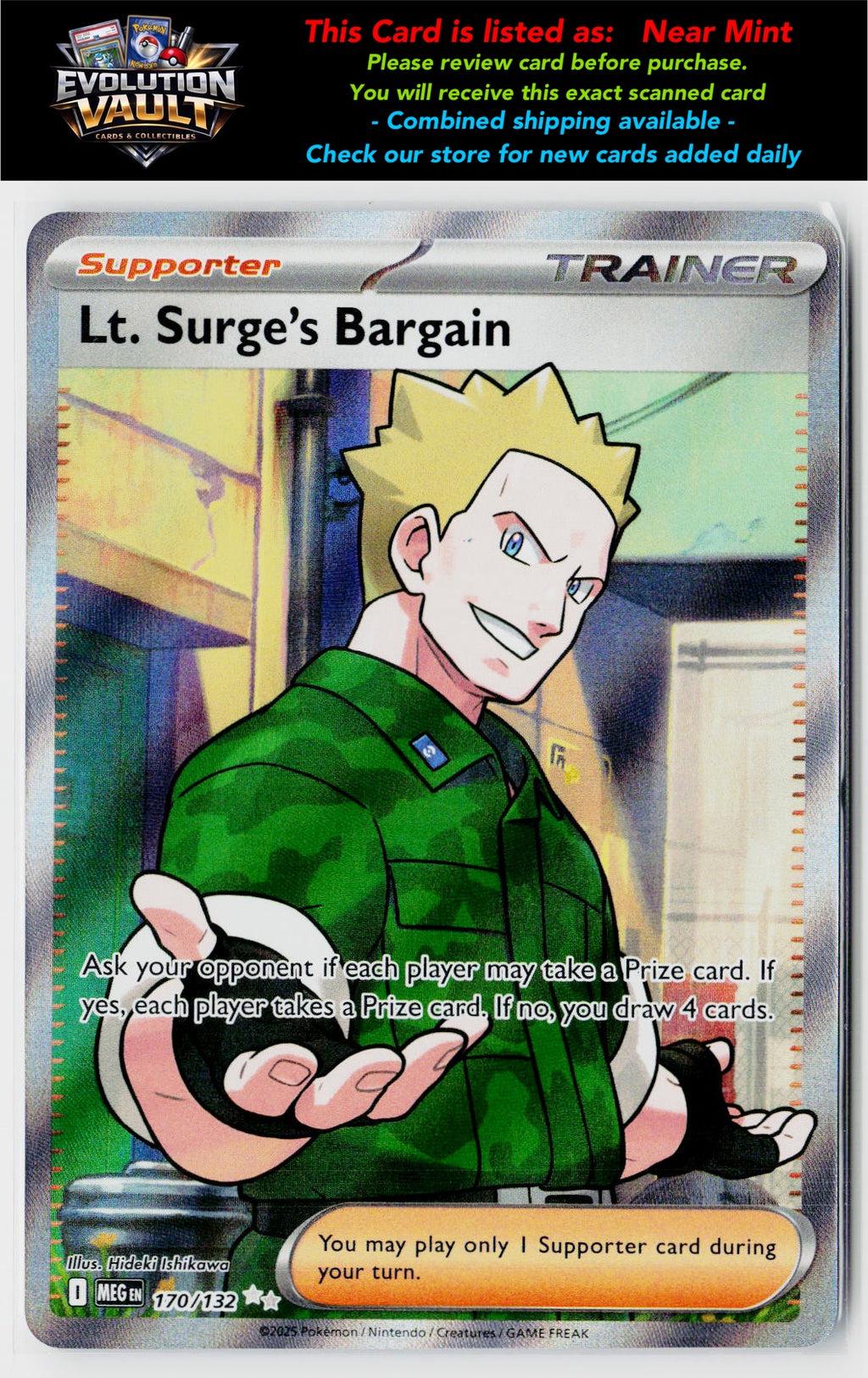 ME01: Mega Evolution #170/132 Lt. Surge's Bargain
