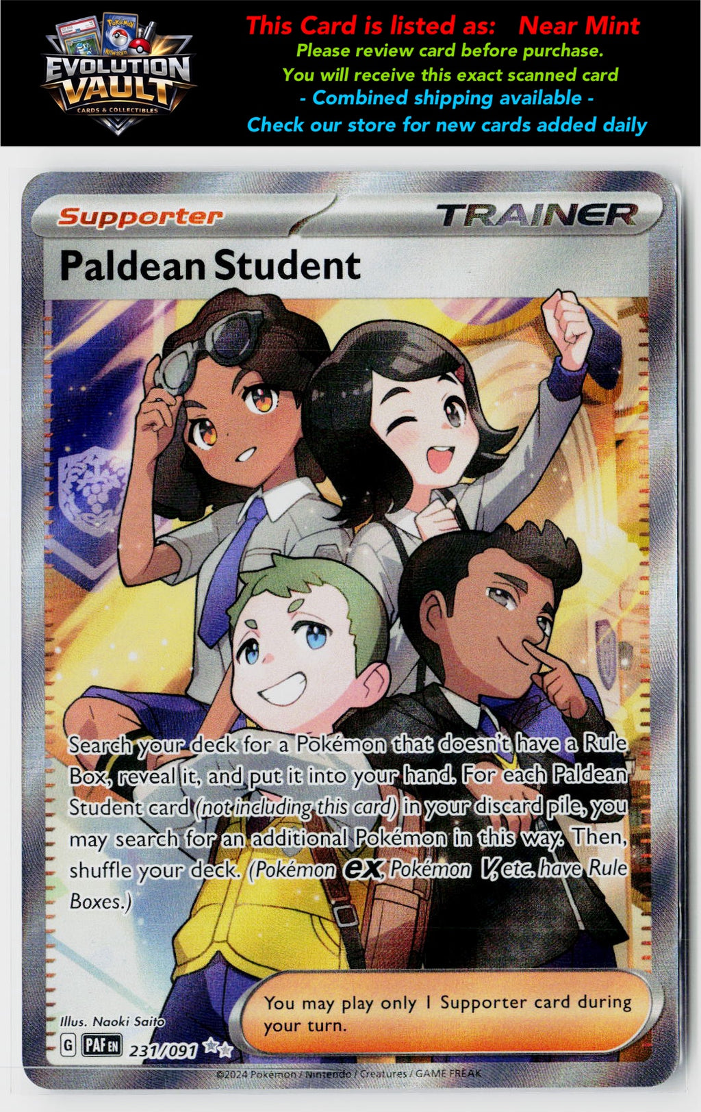 SV: Paldean Fates #231/091 Paldean Student