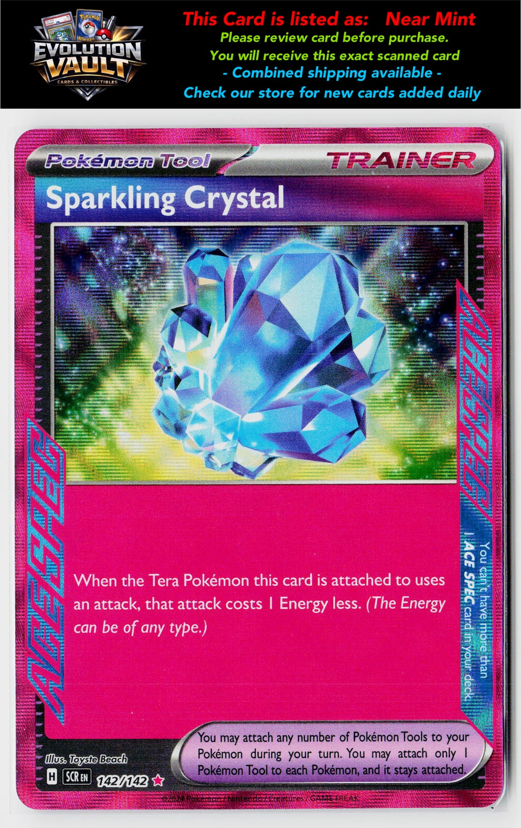 SV07: Stellar Crown #142/142 Sparkling Crystal