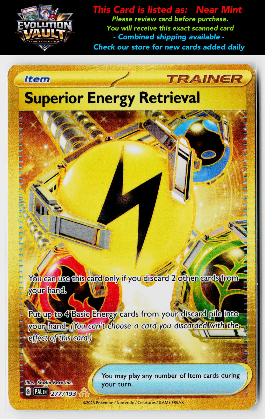 SV02: Paldea Evolved #277/193 Superior Energy Retrieval