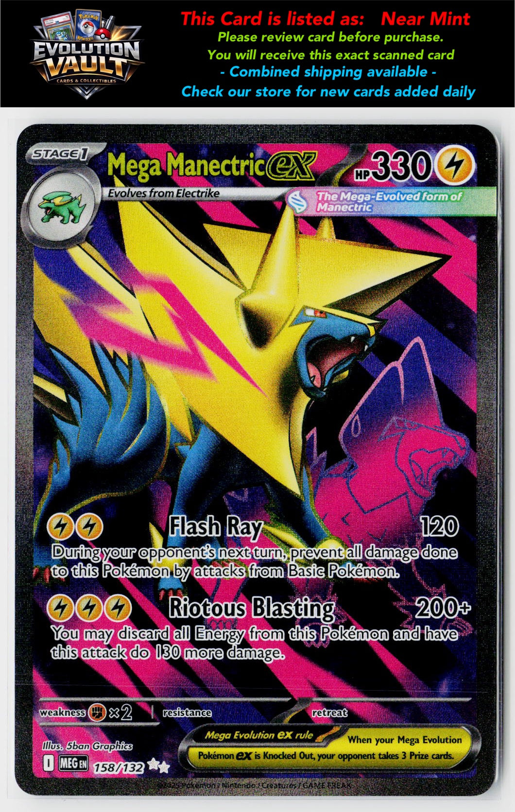 ME01: Mega Evolution #158/132 Mega Manectric ex