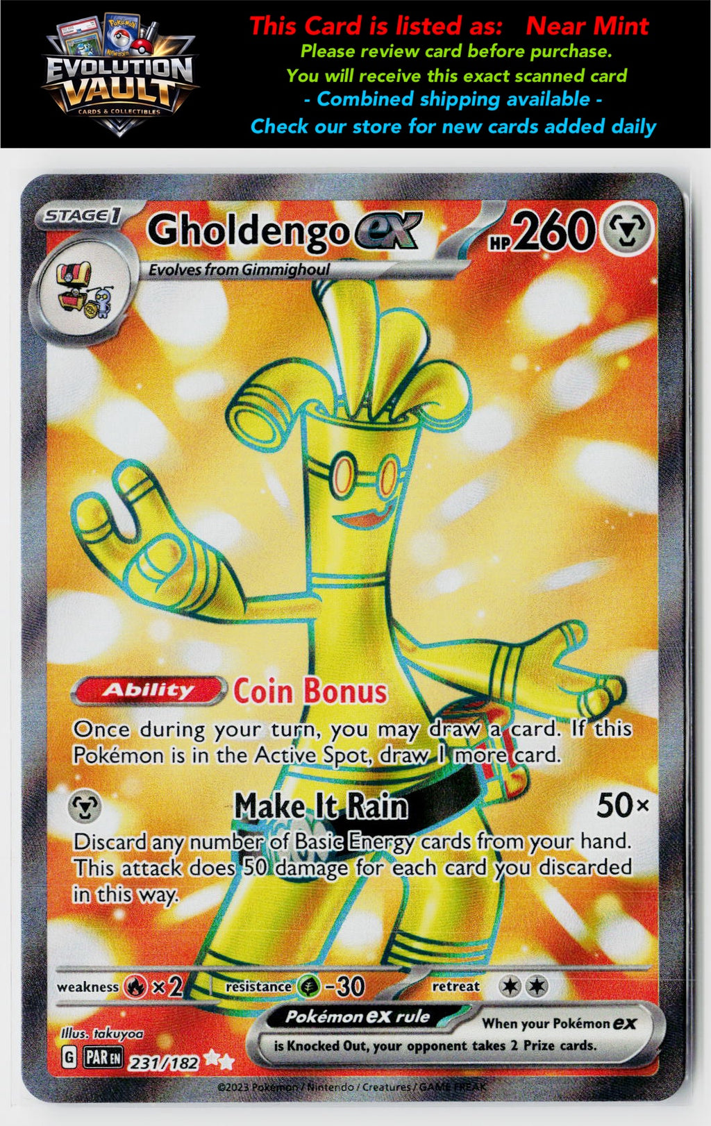 SV04: Paradox Rift #231/182 Gholdengo ex