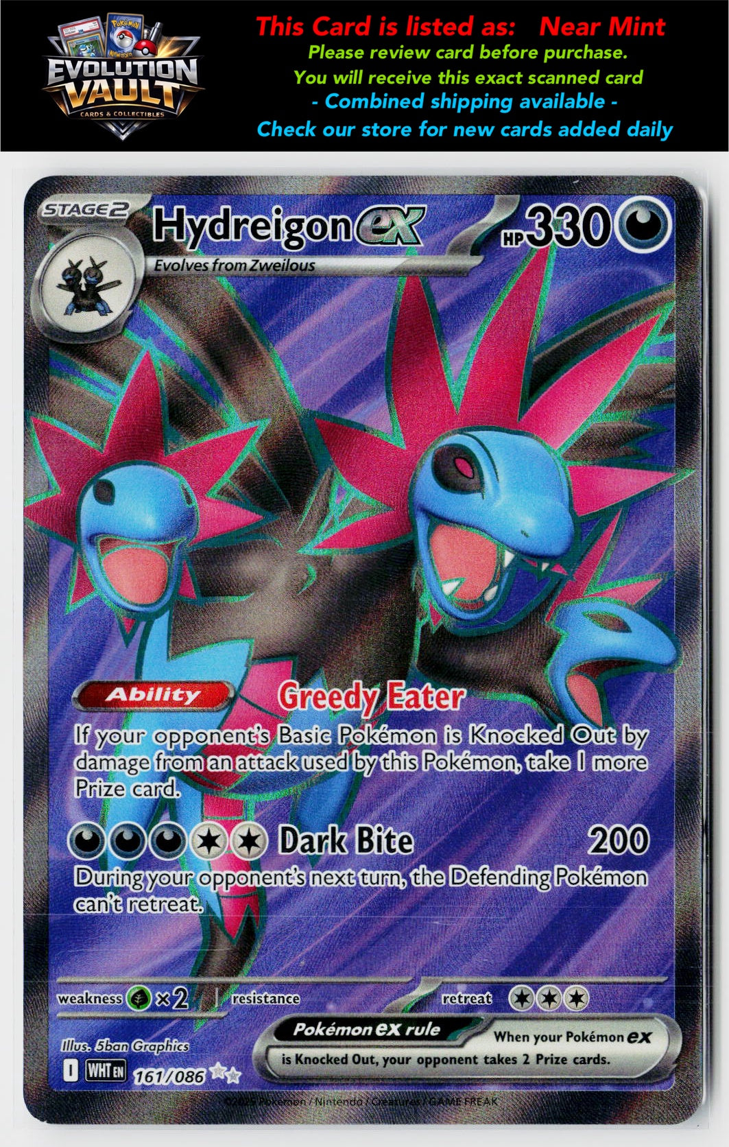 SV: White Flare #161/086 Hydreigon ex