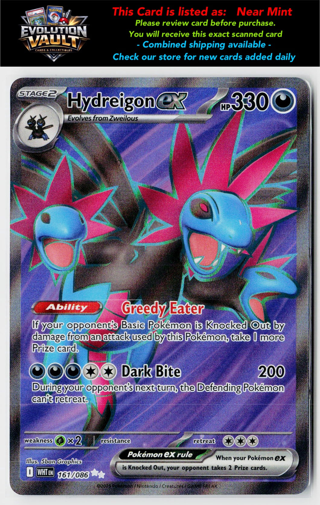 SV: White Flare #161/086 Hydreigon ex