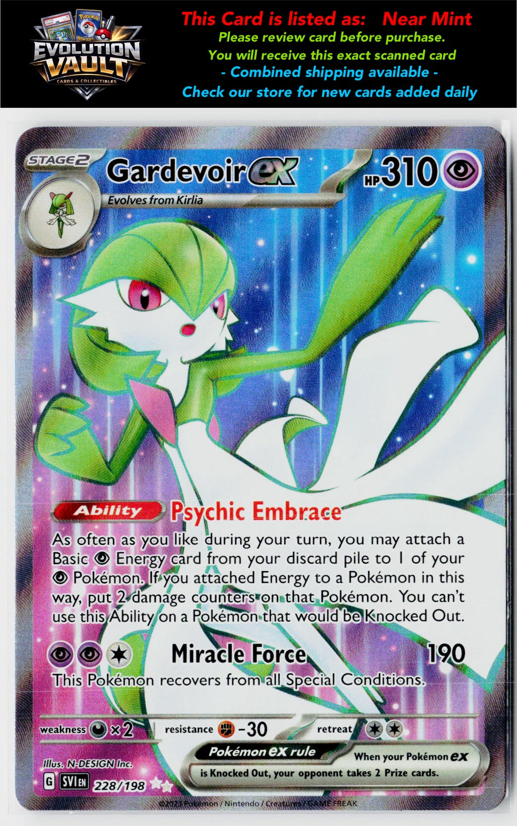 SV01: Scarlet & Violet Base Set #228/198 Gardevoir ex