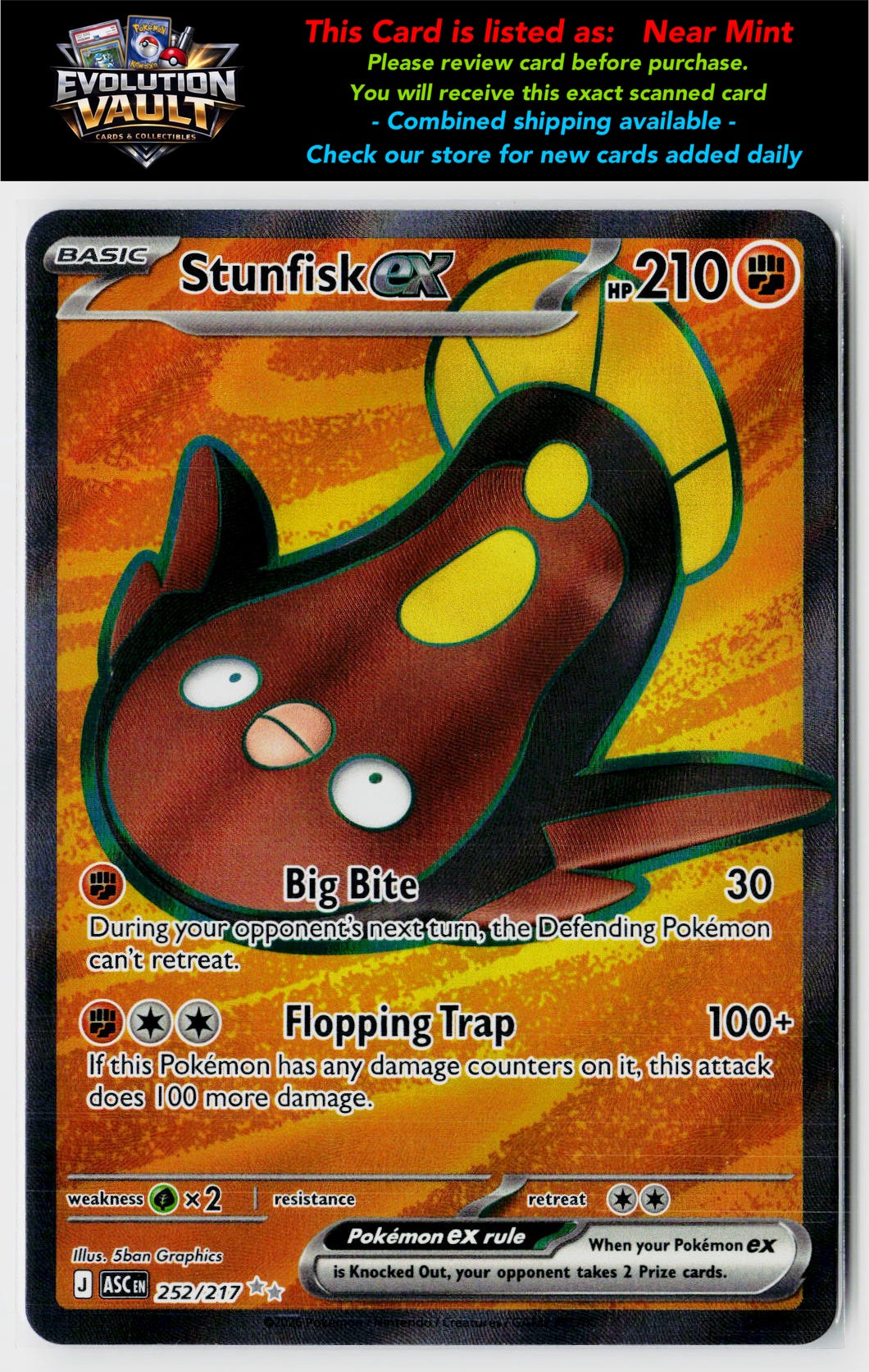 ME: Ascended Heroes #252/217 Stunfisk ex
