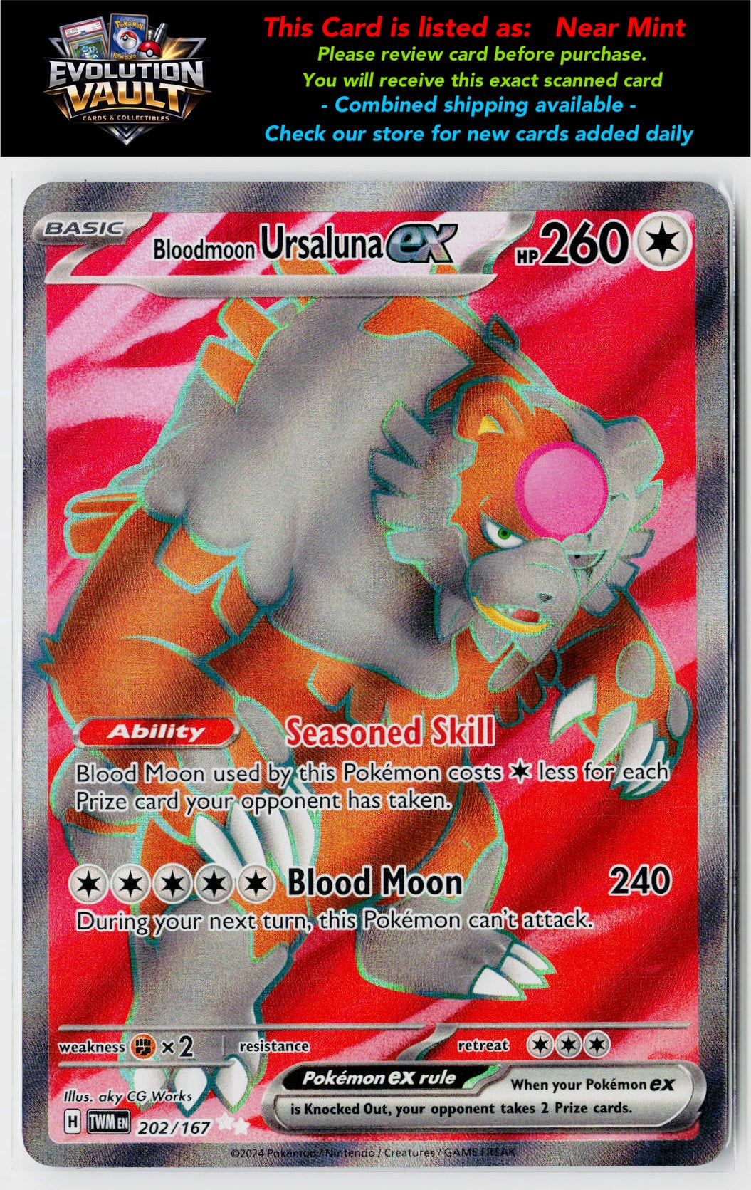 SV06: Twilight Masquerade #202/167 Bloodmoon Ursaluna ex