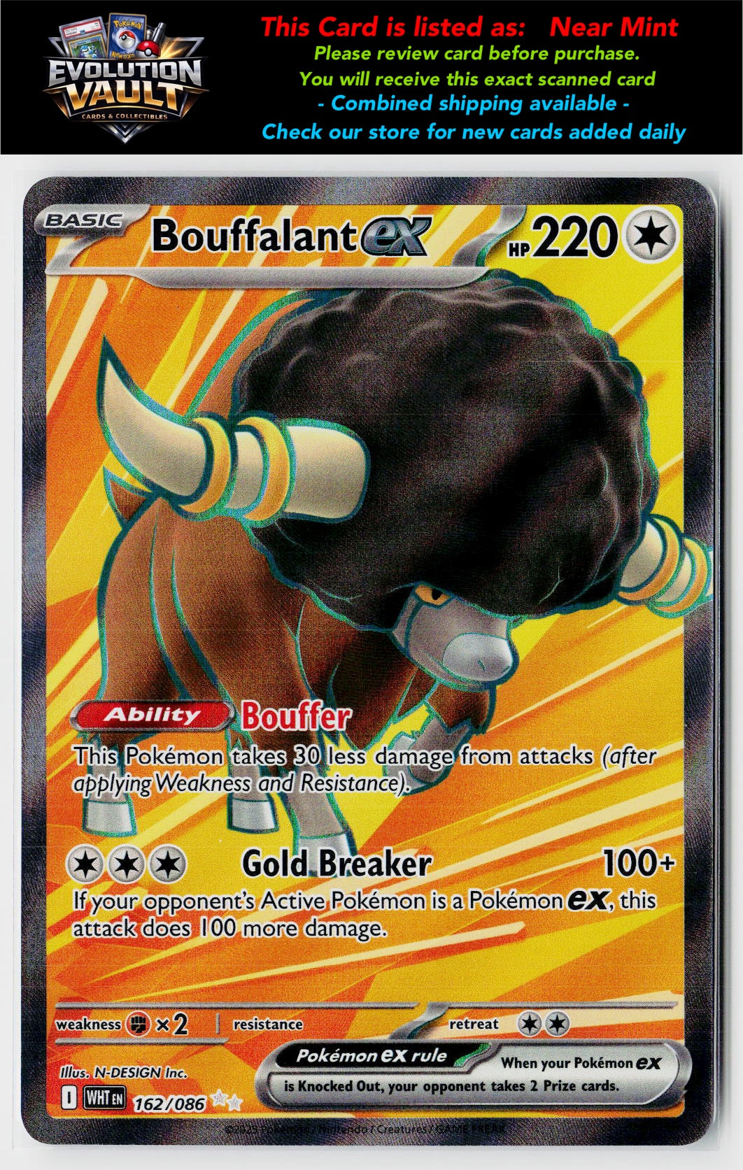 SV: White Flare #162/086 Bouffalant ex