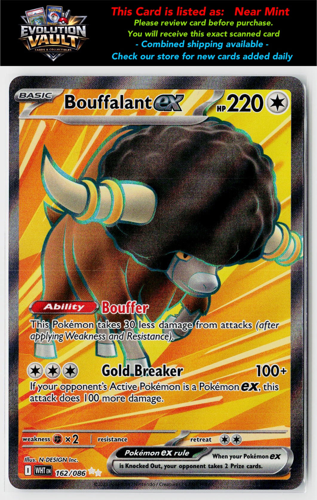 SV: White Flare #162/086 Bouffalant ex