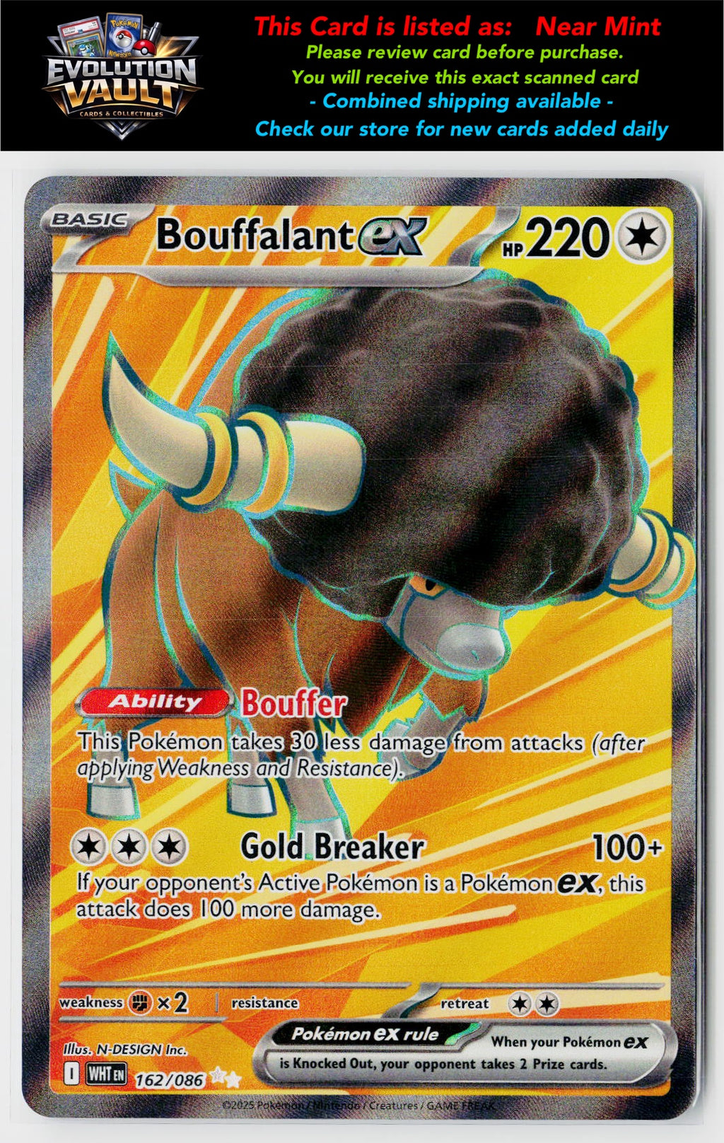 SV: White Flare #162/086 Bouffalant ex