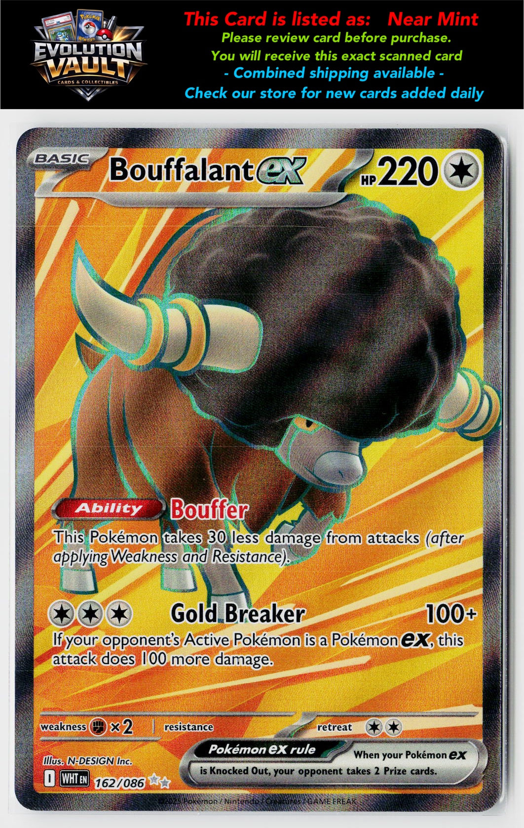 SV: White Flare #162/086 Bouffalant ex