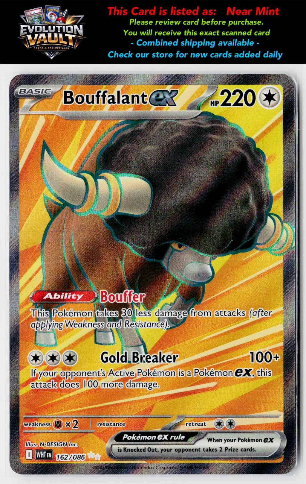 SV: White Flare #162/086 Bouffalant ex