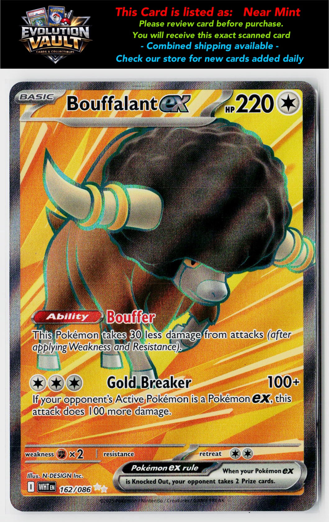 SV: White Flare #162/086 Bouffalant ex