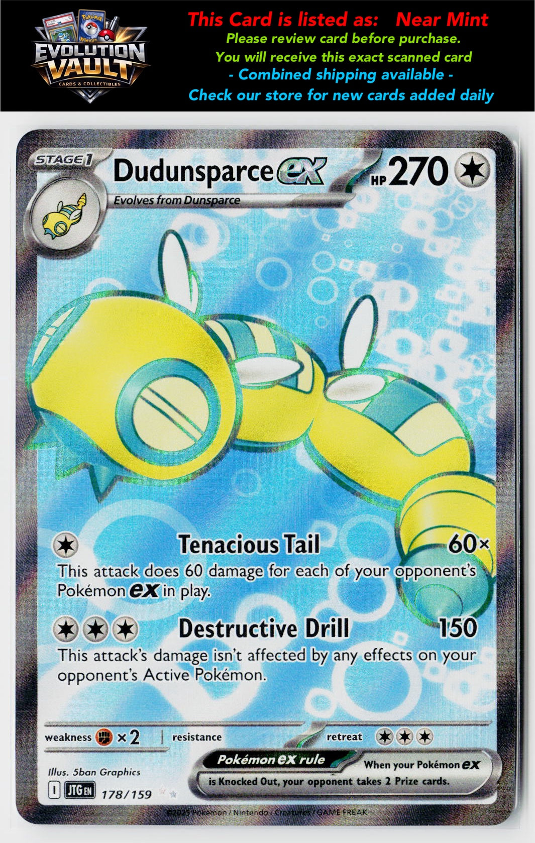 SV09: Journey Together #178/159 Dudunsparce ex
