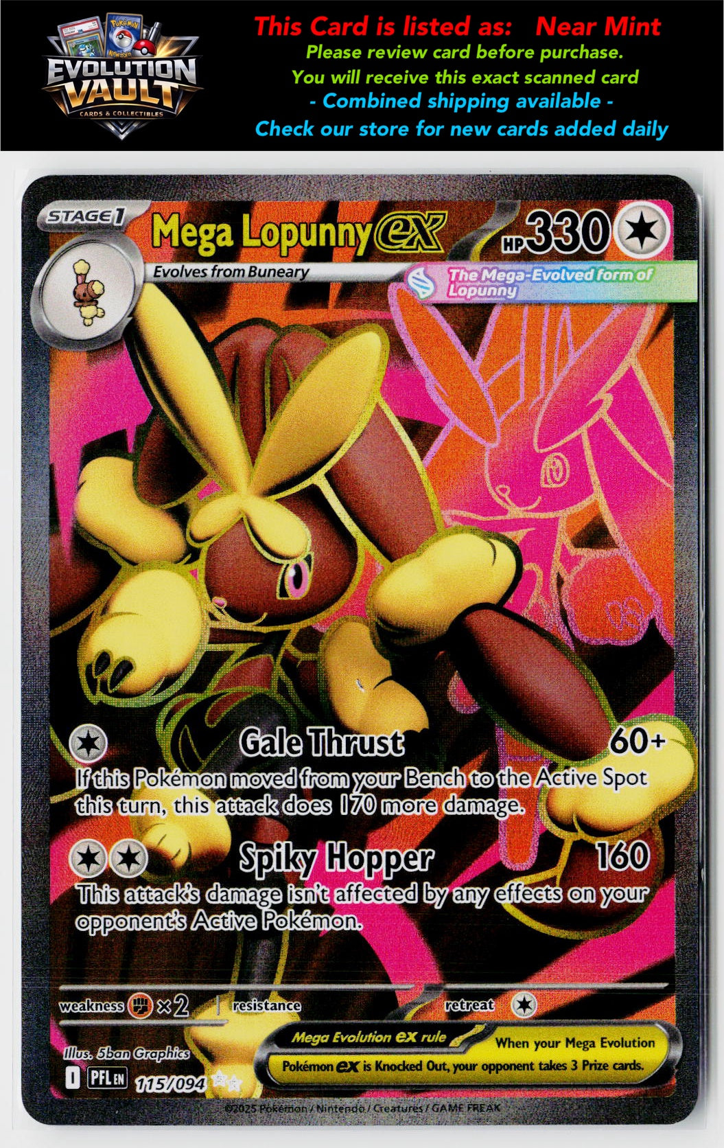 ME02: Phantasmal Flames #115/094 Mega Lopunny ex