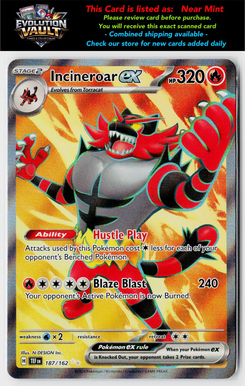 SV05: Temporal Forces #187/162 Incineroar ex