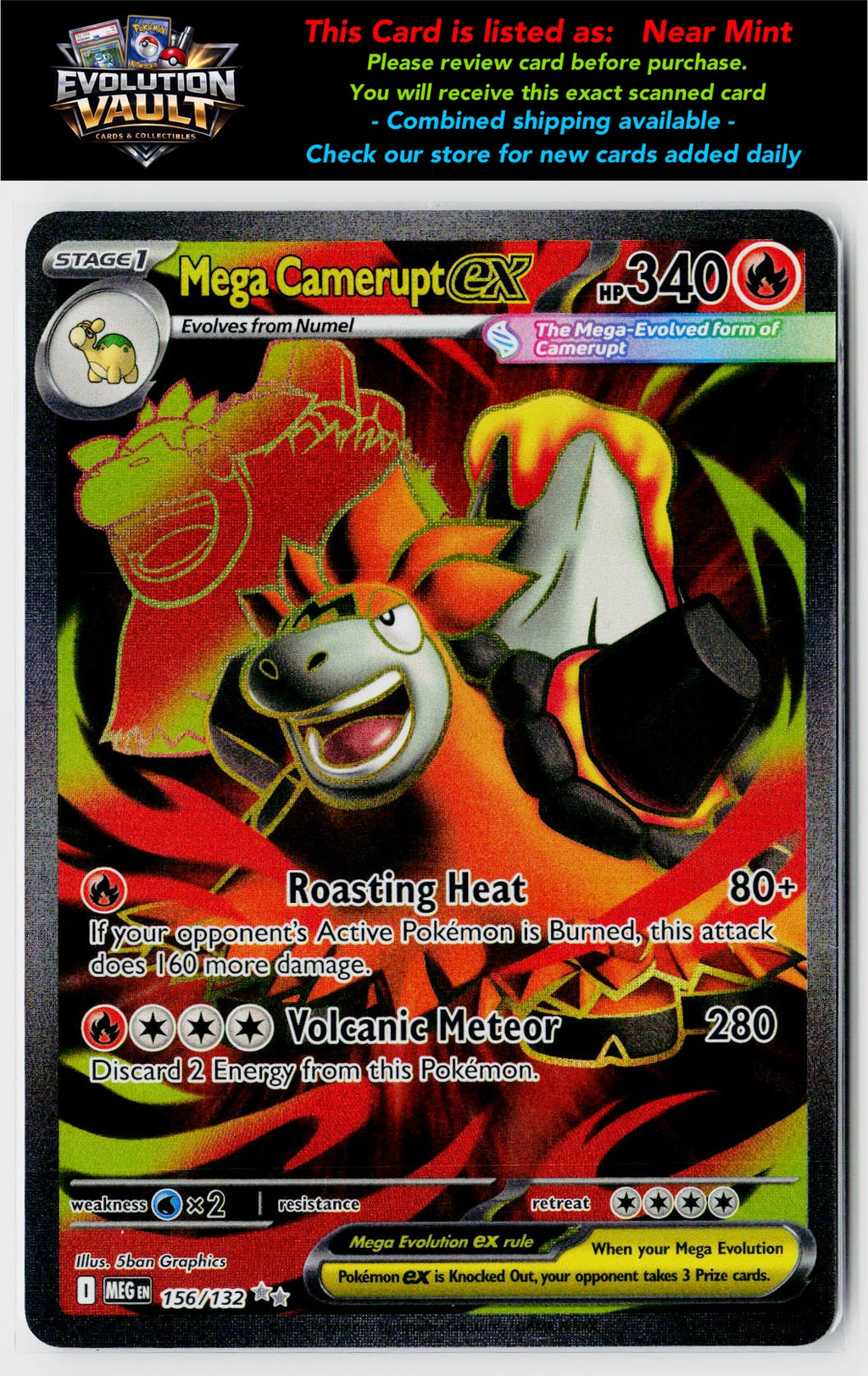 ME01: Mega Evolution #156/132 Mega Camerupt ex