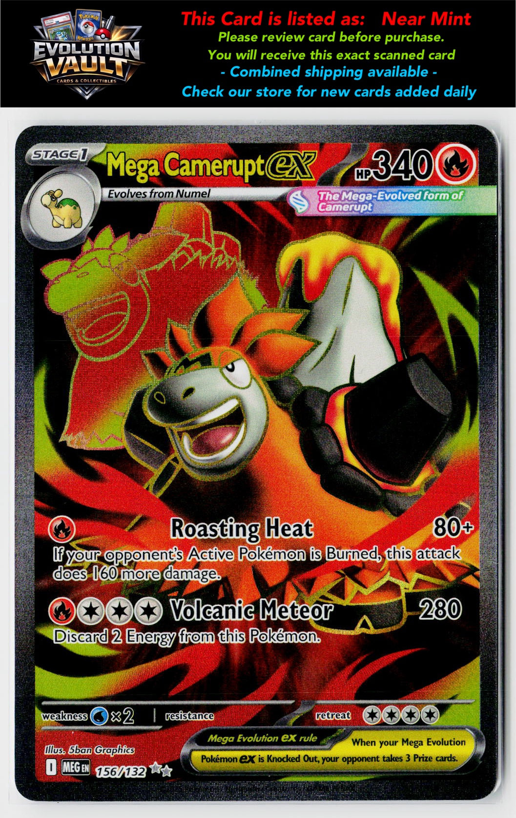 ME01: Mega Evolution #156/132 Mega Camerupt ex