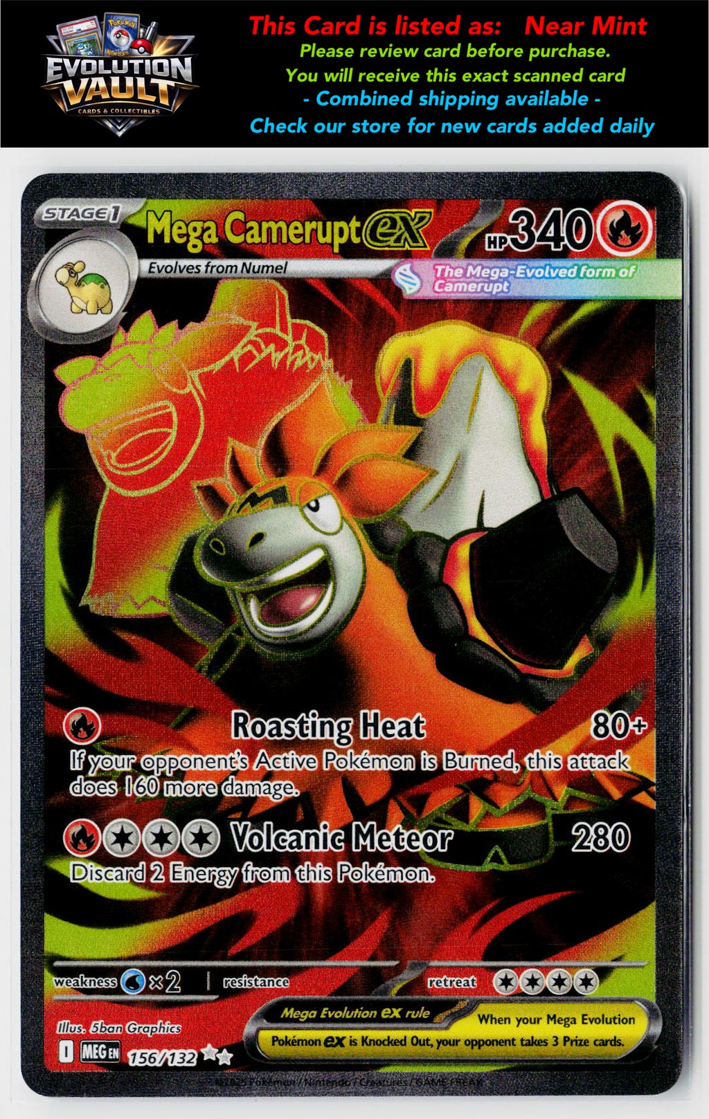 ME01: Mega Evolution #156/132 Mega Camerupt ex