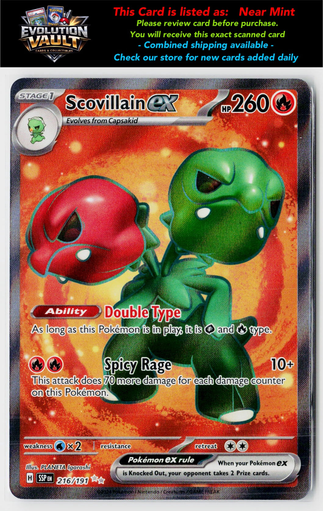 SV08: Surging Sparks #216/191 Scovillain ex