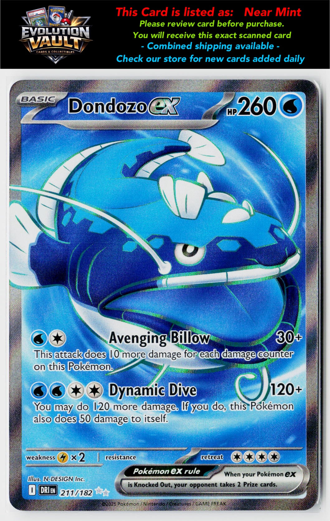 SV10: Destined Rivals #211/182 Dondozo ex