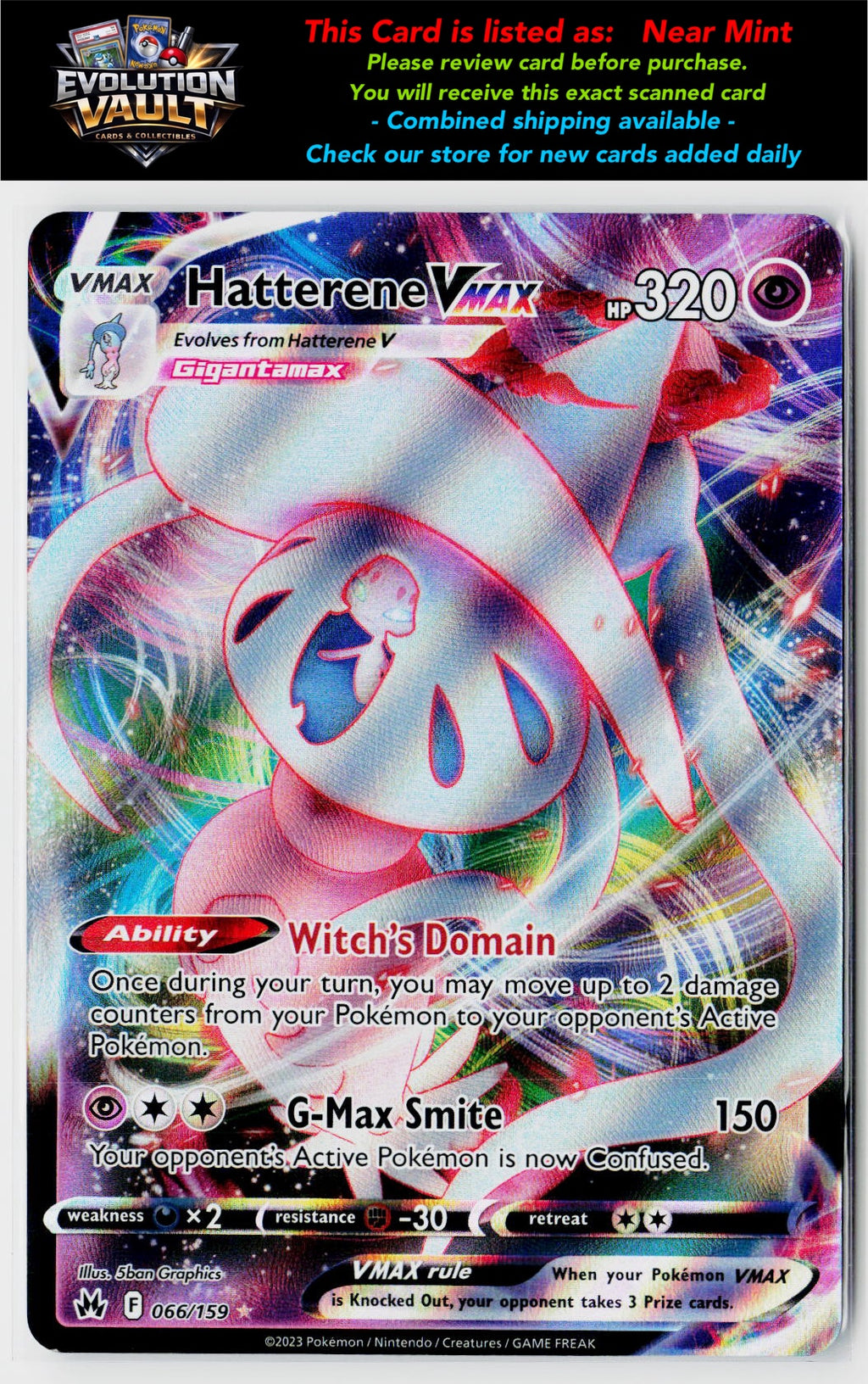 Crown Zenith #066/159 Hatterene VMAX