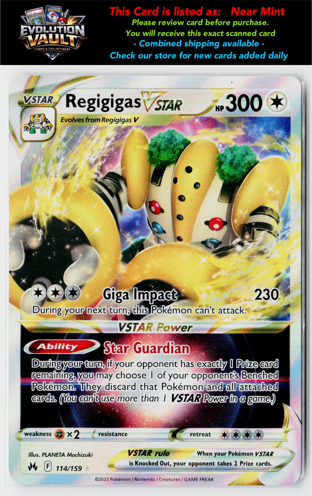 Crown Zenith #114/159 Regigigas VSTAR