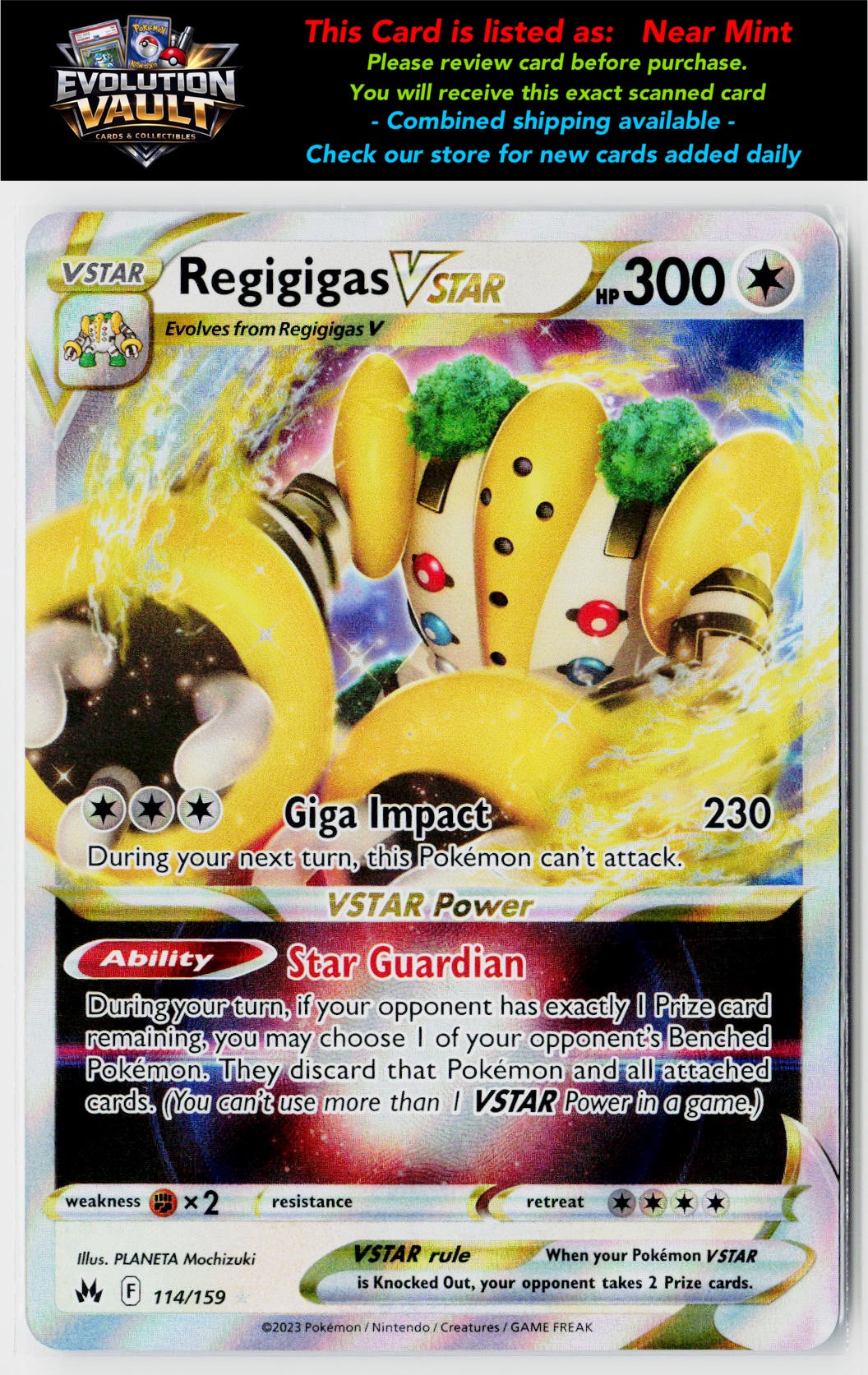 Crown Zenith #114/159 Regigigas VSTAR