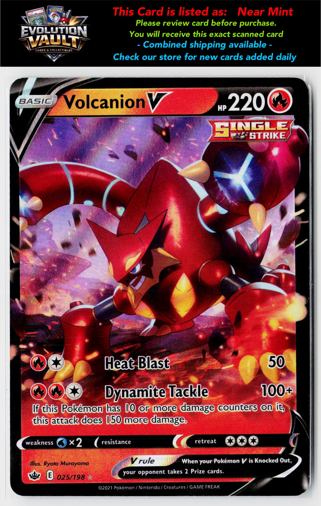 SWSH06: Chilling Reign #025/198 Volcanion V