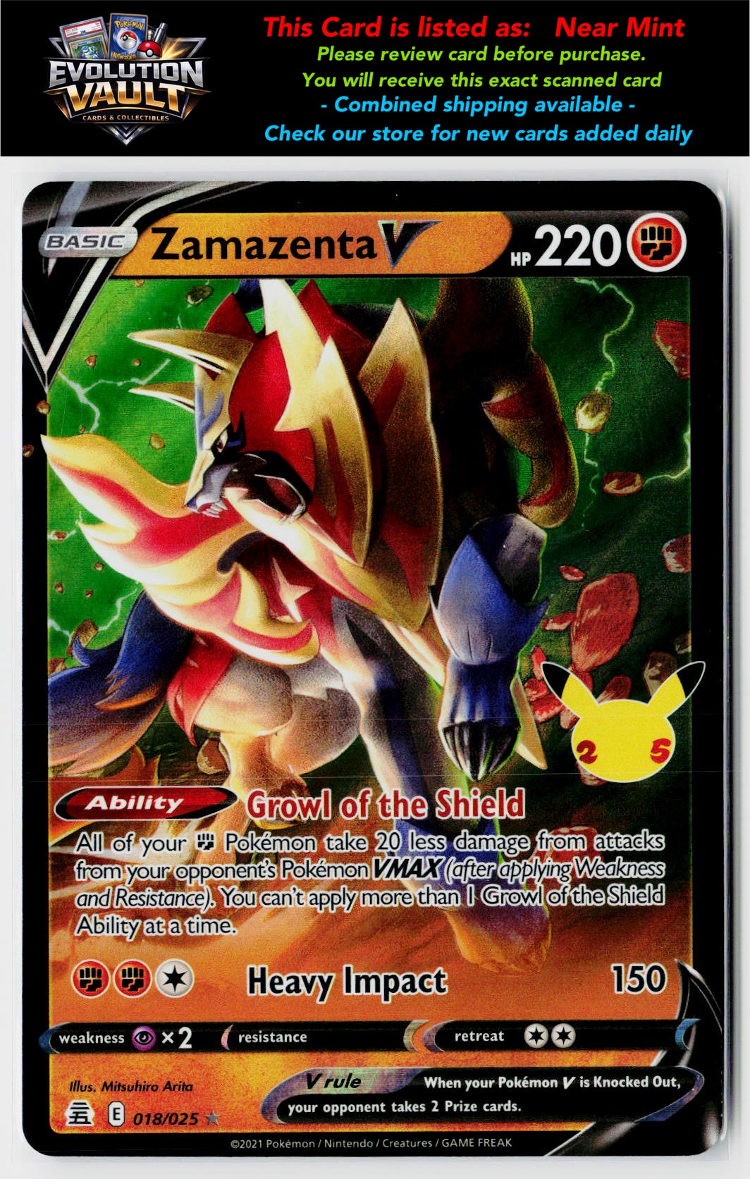 Celebrations #018/025 Zamazenta V