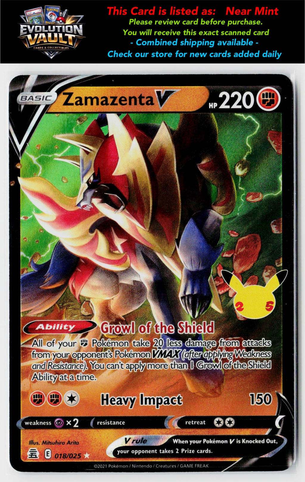 Celebrations #018/025 Zamazenta V