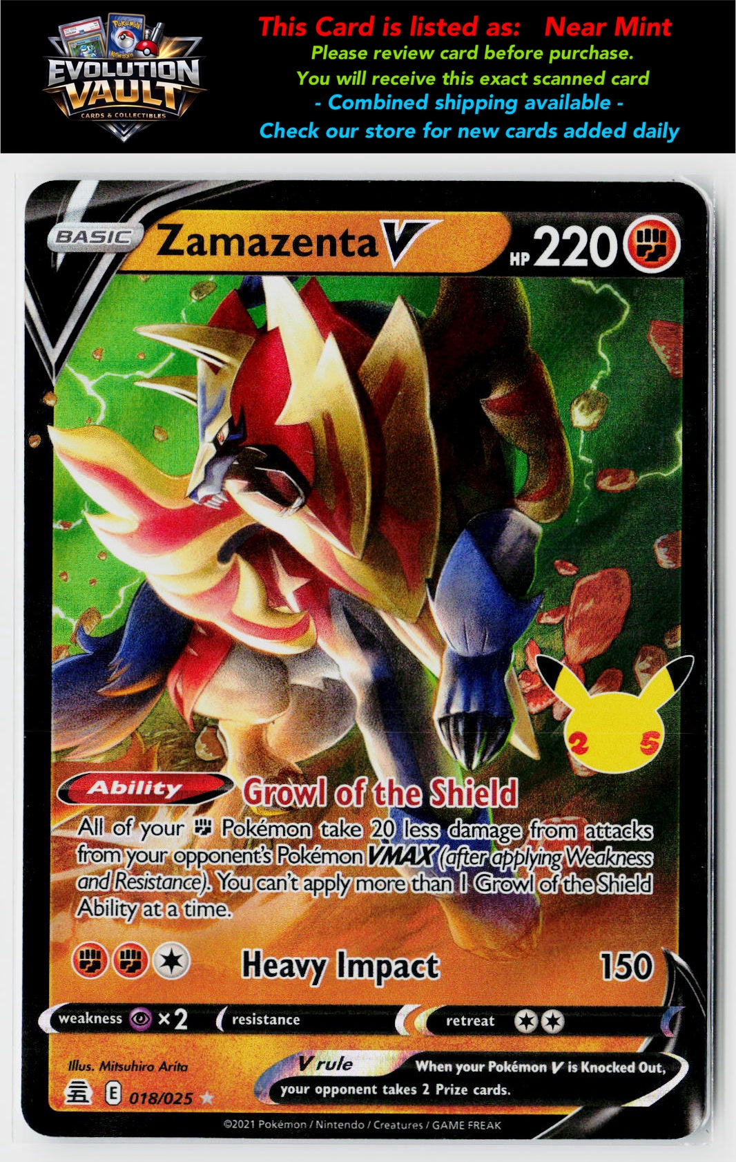 Celebrations #018/025 Zamazenta V