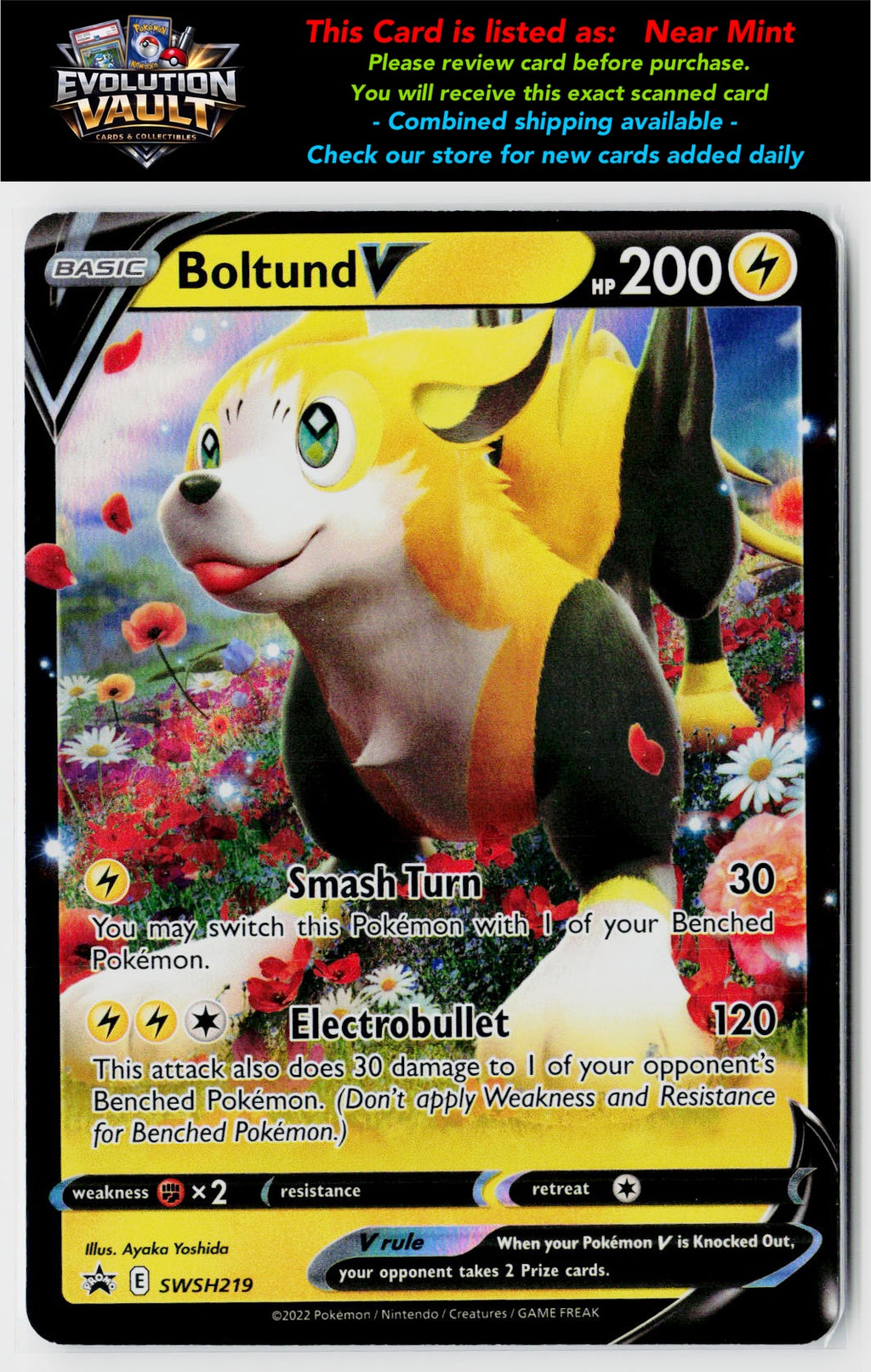 SWSH: Sword & Shield Promo Cards #SWSH219 Boltund V