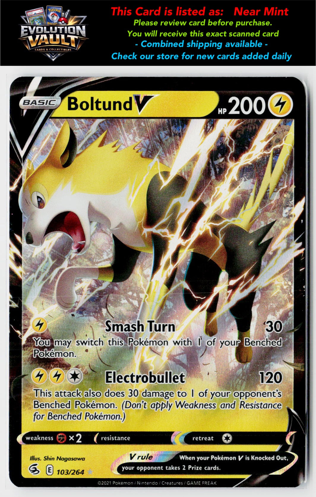 SWSH08: Fusion Strike #103/264 Boltund V