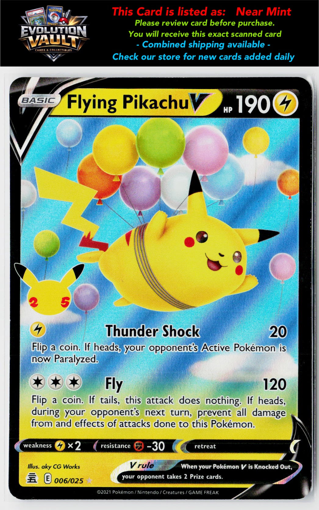 Celebrations #006/025 Flying Pikachu V