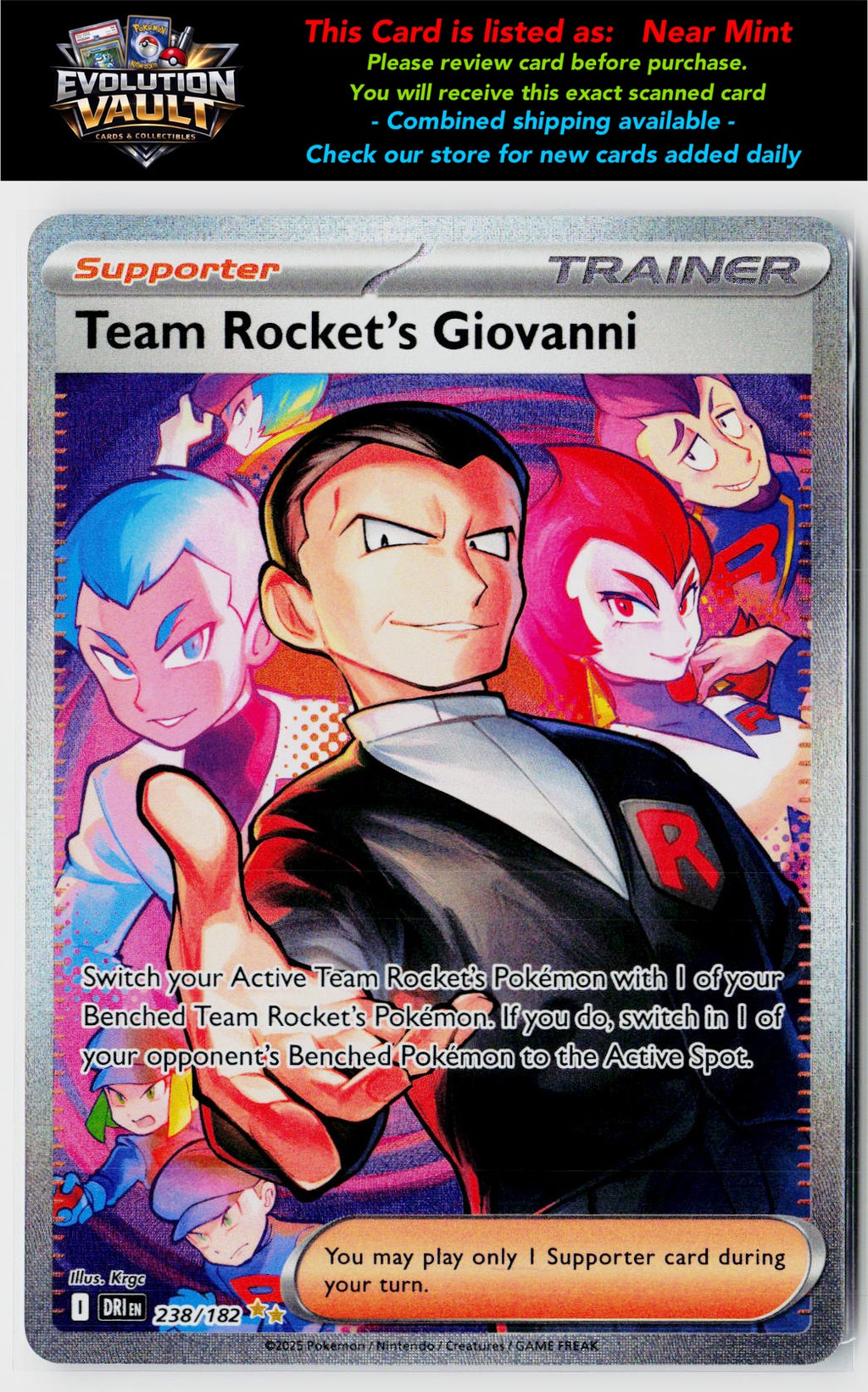 SV10: Destined Rivals #238/182 Team Rocket's Giovanni