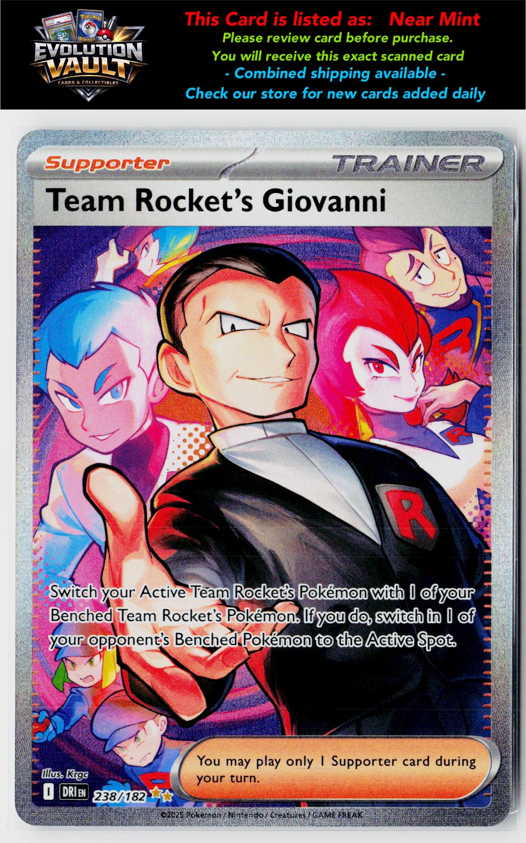SV10: Destined Rivals #238/182 Team Rocket's Giovanni