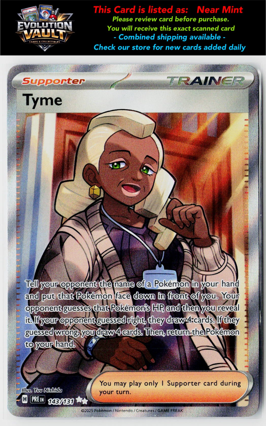 SV: Prismatic Evolutions #143/131 Tyme